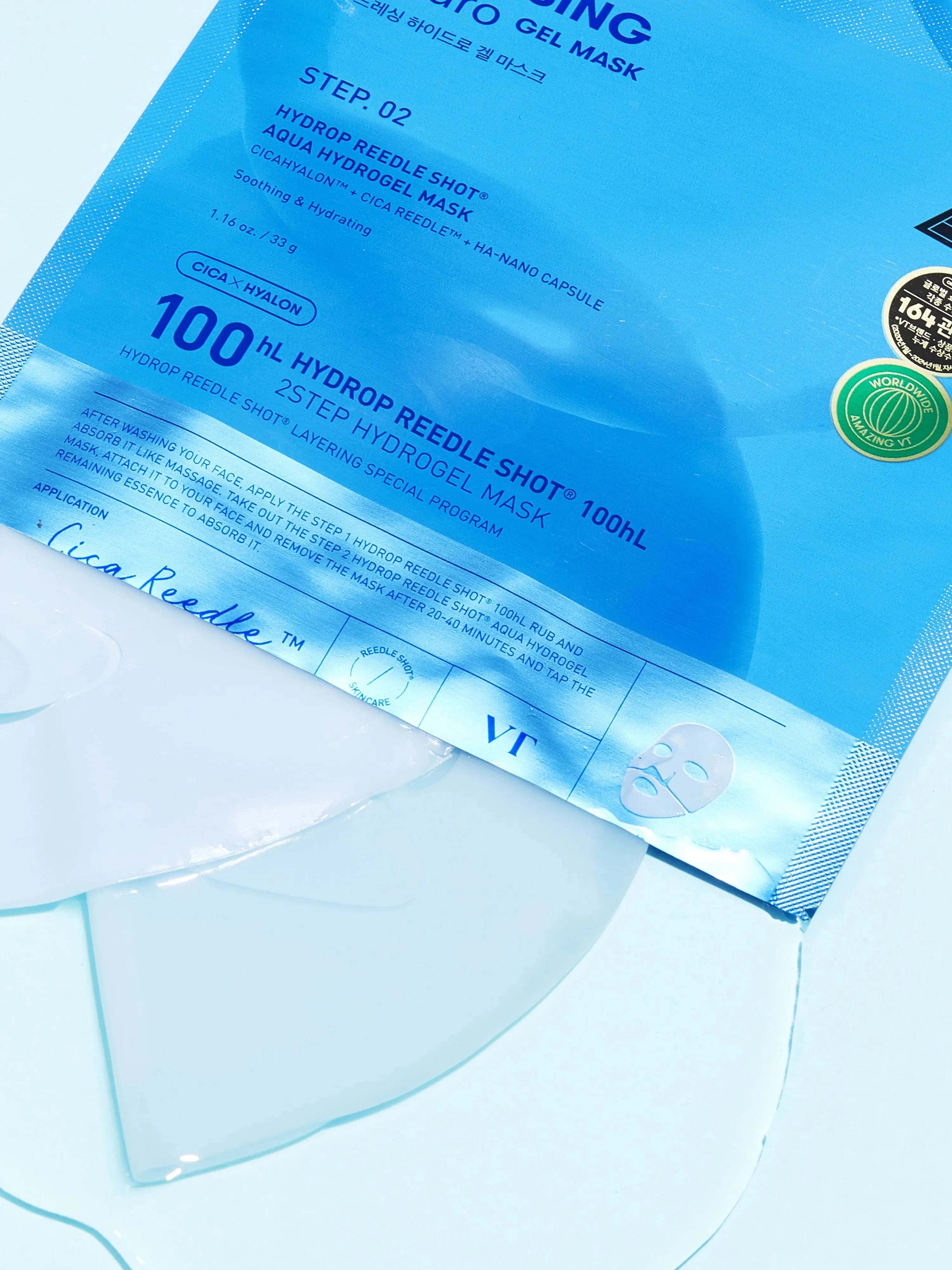 ** BOGO ** VT HYDROP REEDLE SHOT 100hL 2-STEP HYDROGEL MASK