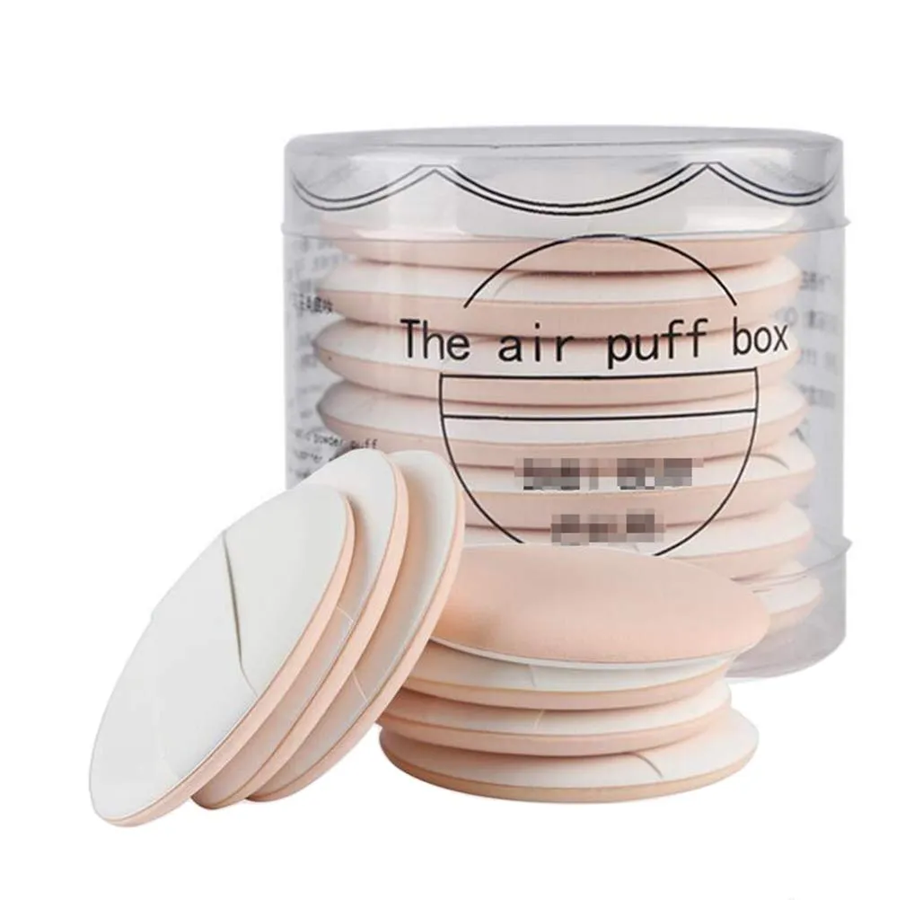 1Box(7PCS) Wet and Dry Dual-Use Air Cushion BB CC Cream Sponge Puff Foundation Makeup Blender Blending Beauty Sponge Flawless for Liquid Creams and Powders with a Storage Case (Beige)