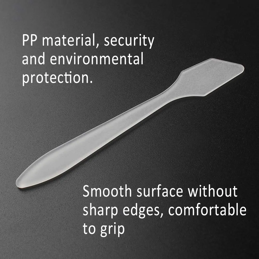 200 Pieces Facial Cream Spatula, Translucent Cosmetic Spatula Makeup Frosted Spatulas Mask Tip Scoops Cosmetic Spatula Scoop for Mixing and Sampling Cosmetics (8.2x1.5cm)
