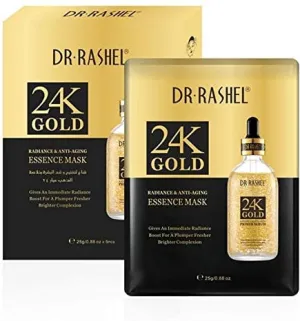 5Pcs DR RASHEL 24k Gold Radiance & Anti-aging Essence Mask 5PCS DRL-1482