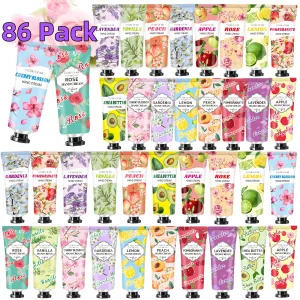 86 Pack Hand Cream Christmas Gifts,Stocking Stuffers for Adults Teacher Gifts,Appreciation Gifts for Coworkers,Hand Lotion Travel Size in Bulk for Dry Cracked Hands,Baby Shower Prizes Gifts for Women