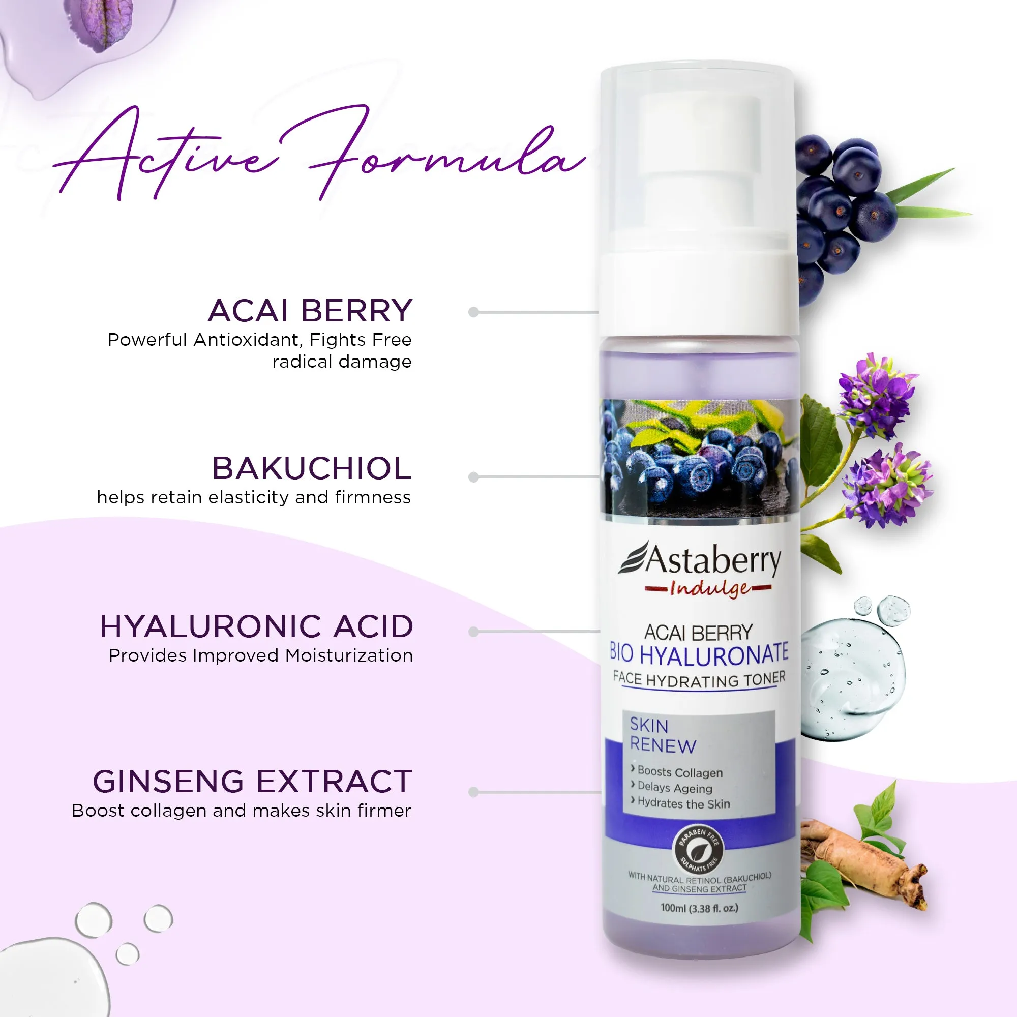 Acai Berry Bio Hyaluronate Face Toner