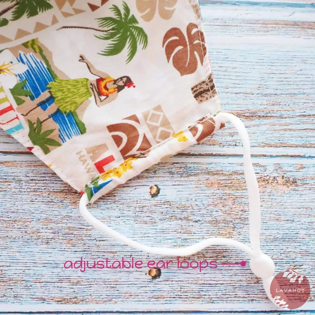 Adjustable Fashion Face Mask • Cream Happy Hour