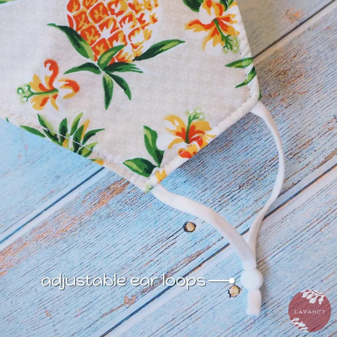 Adjustable   Filter Pocket • Cream Pineapple Fun
