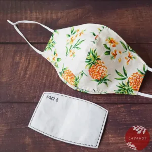 Adjustable   Filter Pocket • Cream Pineapple Fun