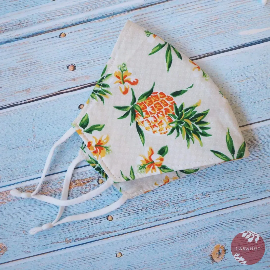 Adjustable   Filter Pocket • Cream Pineapple Fun