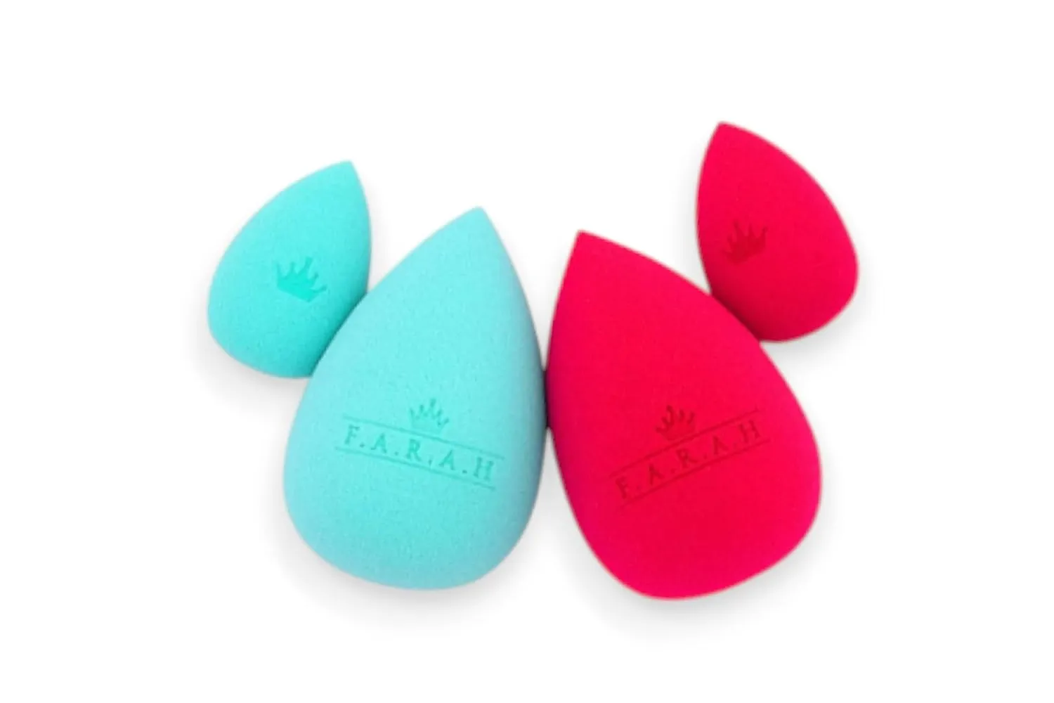 All Glammed Up Sponge Set  2 Large Sponges & 2 Mini Sponges, 100% Latex-Free for Makeup Application and Blending