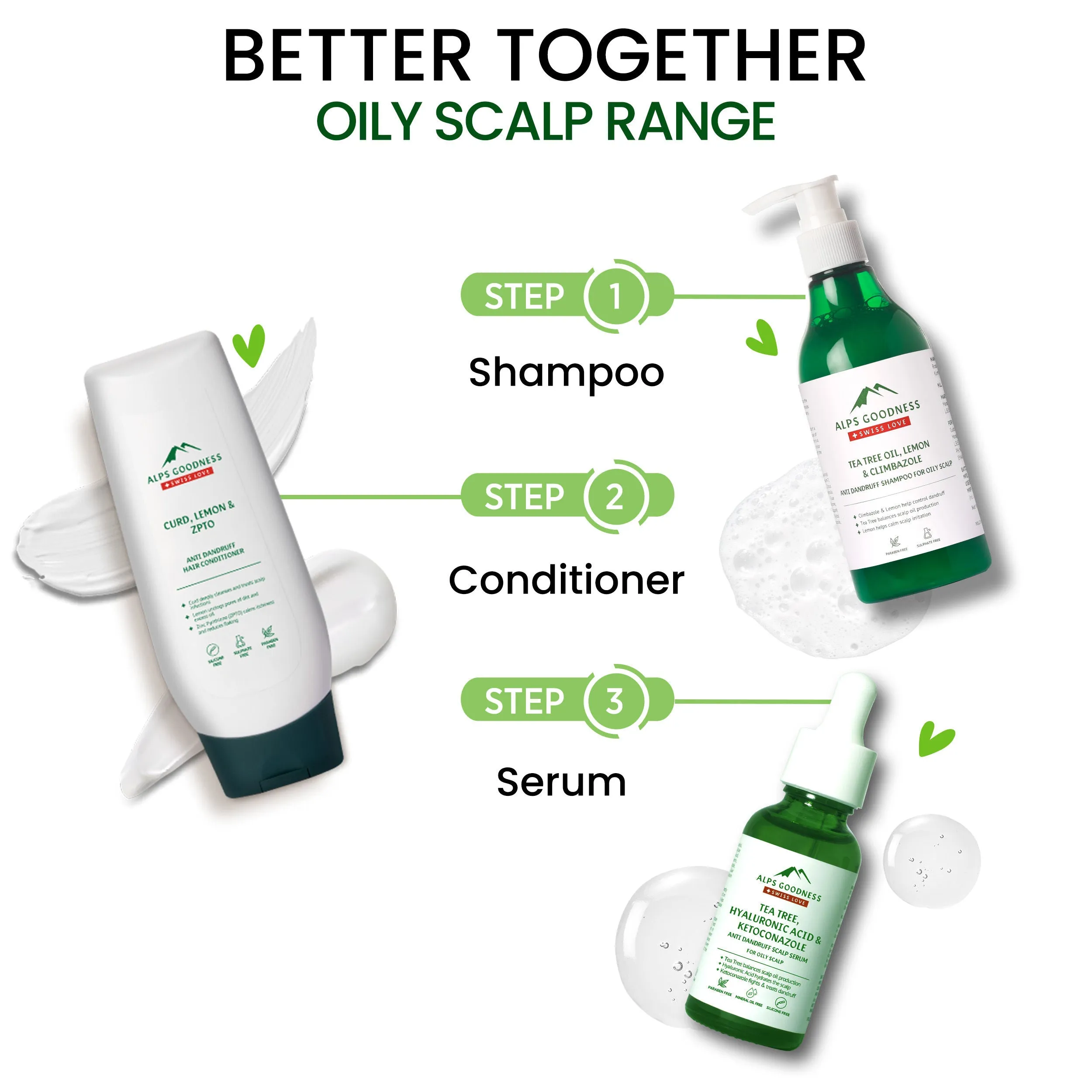 Alps Goodness Tea Tree Oil, Hyaluronic Acid & Ketoconazole Anti Dandruff Scalp Serum For Oily Scalp (30 ml)