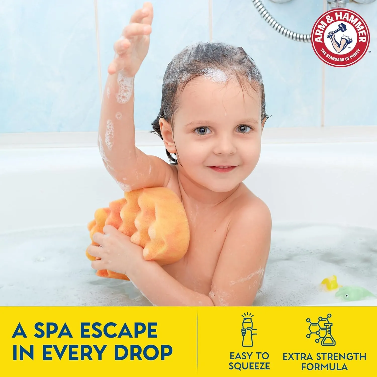 Arm & Hammer 6 Pack Essentials Kids Body Wash - 3-in-1 Sea Monster Mango 22.5oz - Kids Shampoo and Body Wash And Conditioner - Non Toxic Body Wash