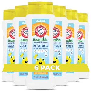 Arm & Hammer 6 Pack Essentials Kids Body Wash - 3-in-1 Sea Monster Mango 22.5oz - Kids Shampoo and Body Wash And Conditioner - Non Toxic Body Wash