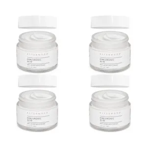 Asterwood Hyaluronic Acid Moisturizer (4 Pack) - Face Cream for Anti-Aging, Anti-Wrinkle - Hydrating for Dry Skin - Facial Moisturizer for Women & Men - Fragrance-Free, Non-Comedogenic - 6.8 oz