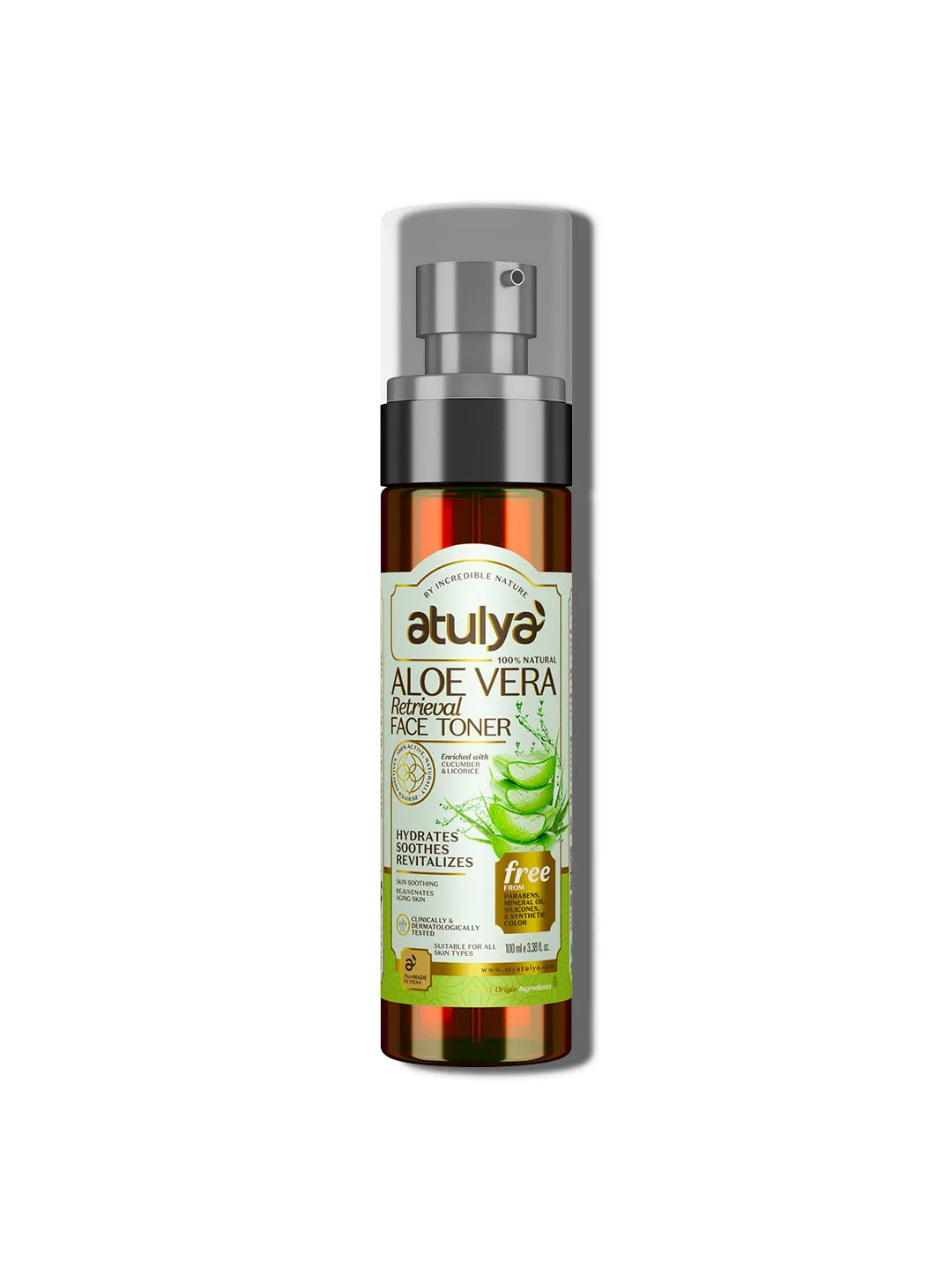 atulya Aloe Vera Face Toner - 100ml (Add 2 Products in the Cart & Get 1 Free Product Use Code: B1G1)