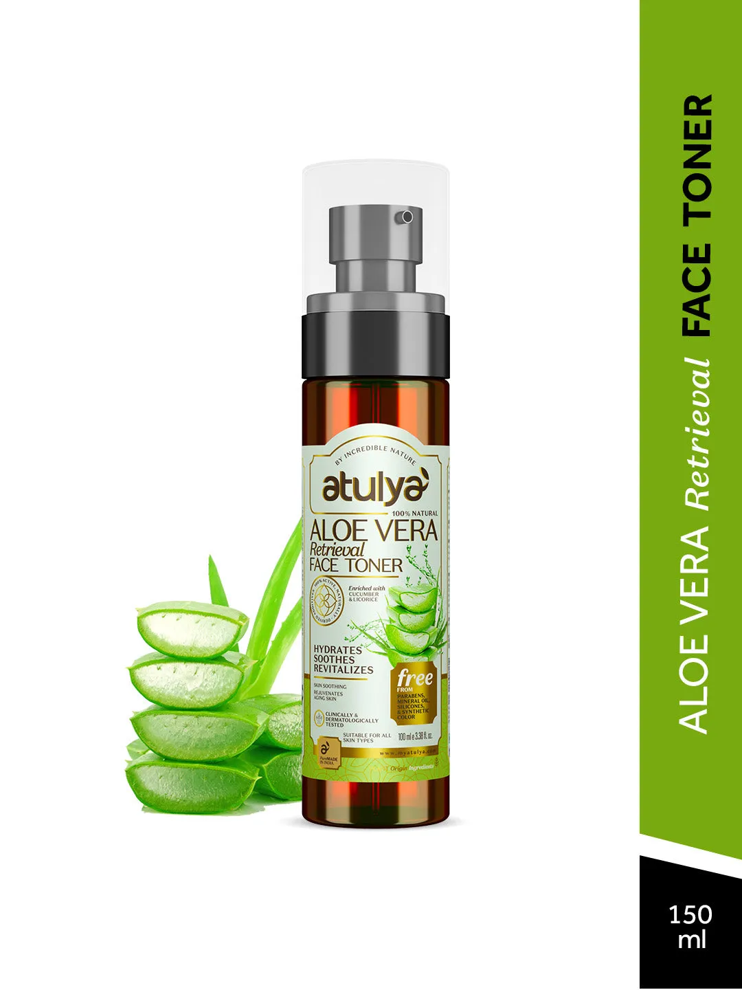 atulya Aloe Vera Face Toner - 100ml (Add 2 Products in the Cart & Get 1 Free Product Use Code: B1G1)