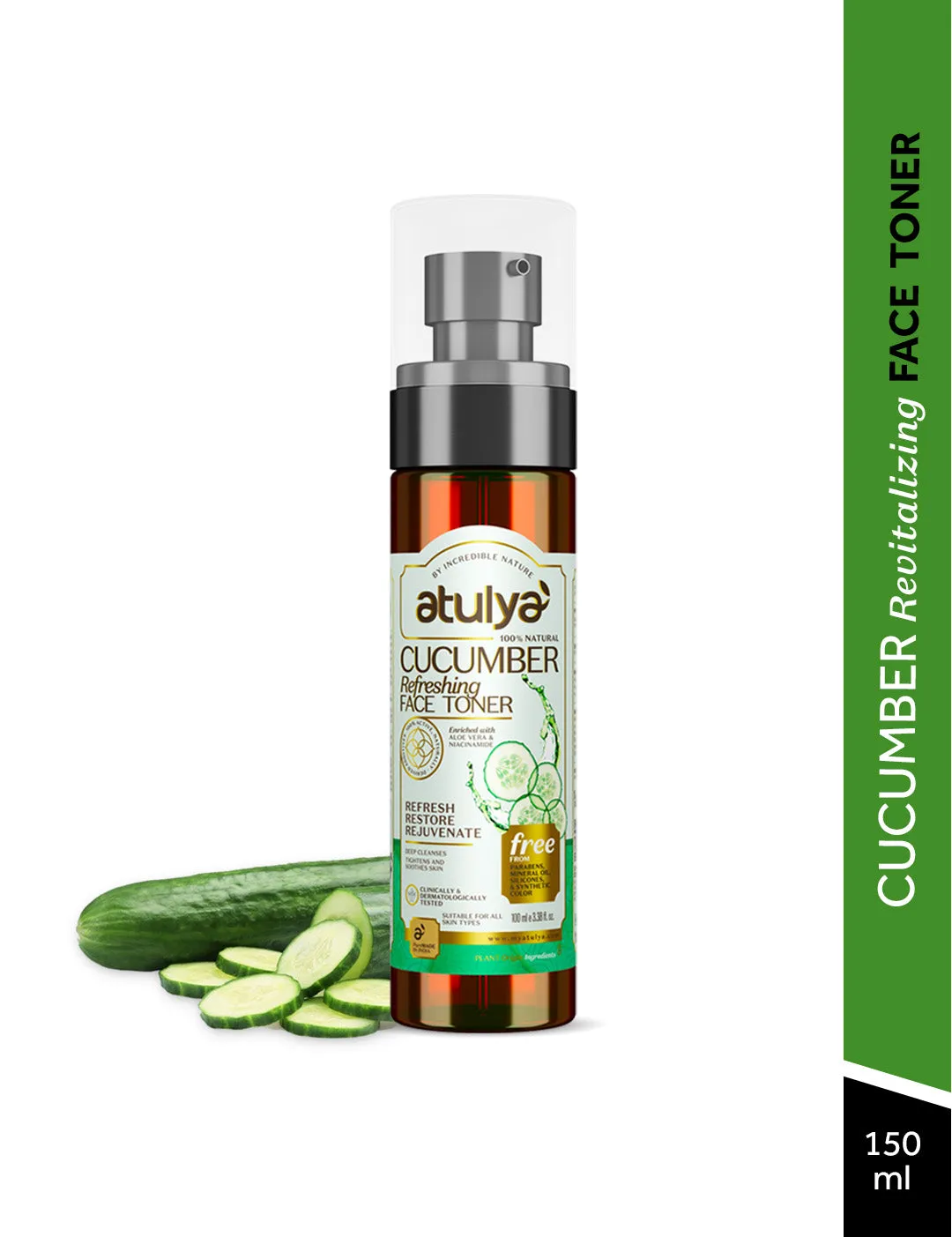 atulya Cucumber Face Toner - 100ml (Buy 5 Products & Get Rs.500 Off)