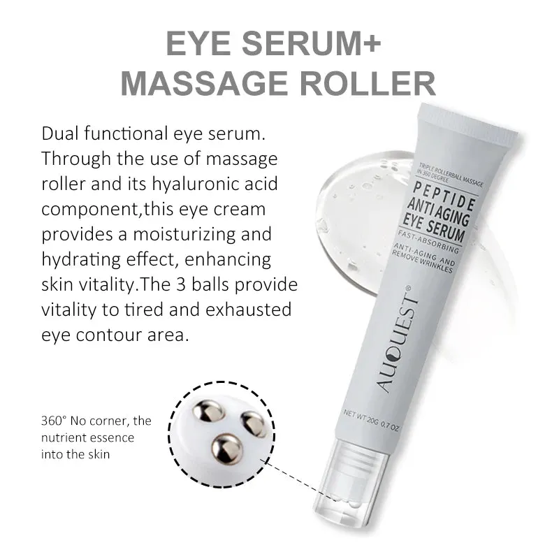 AUQUEST Peptide Eye Cream – Eye Bags, Dark Circles Removal, Hydrating & Lifting Serum – Skincare Magic