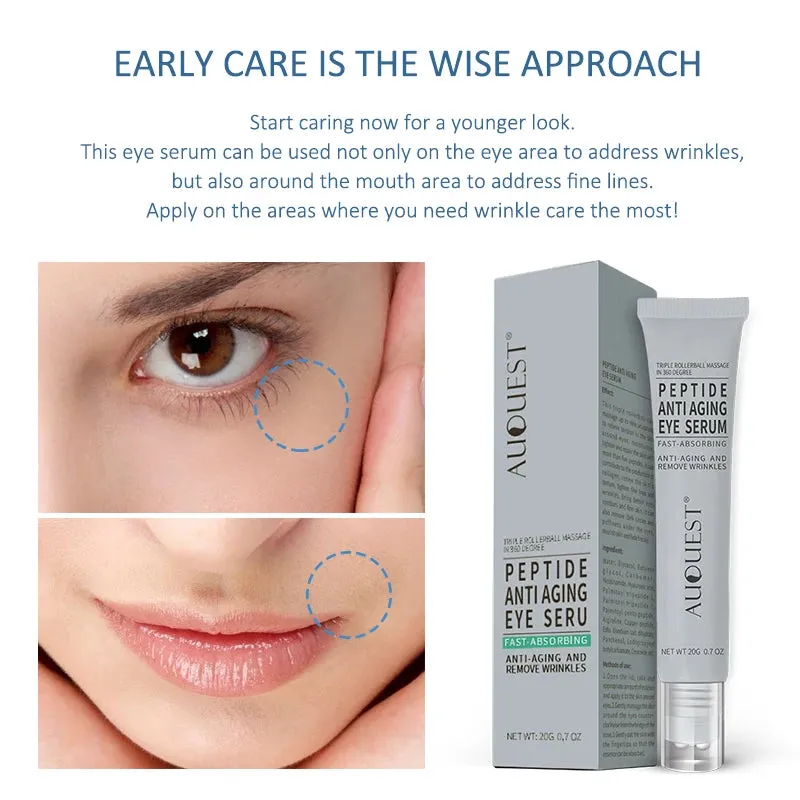 AUQUEST Peptide Eye Cream – Eye Bags, Dark Circles Removal, Hydrating & Lifting Serum – Skincare Magic