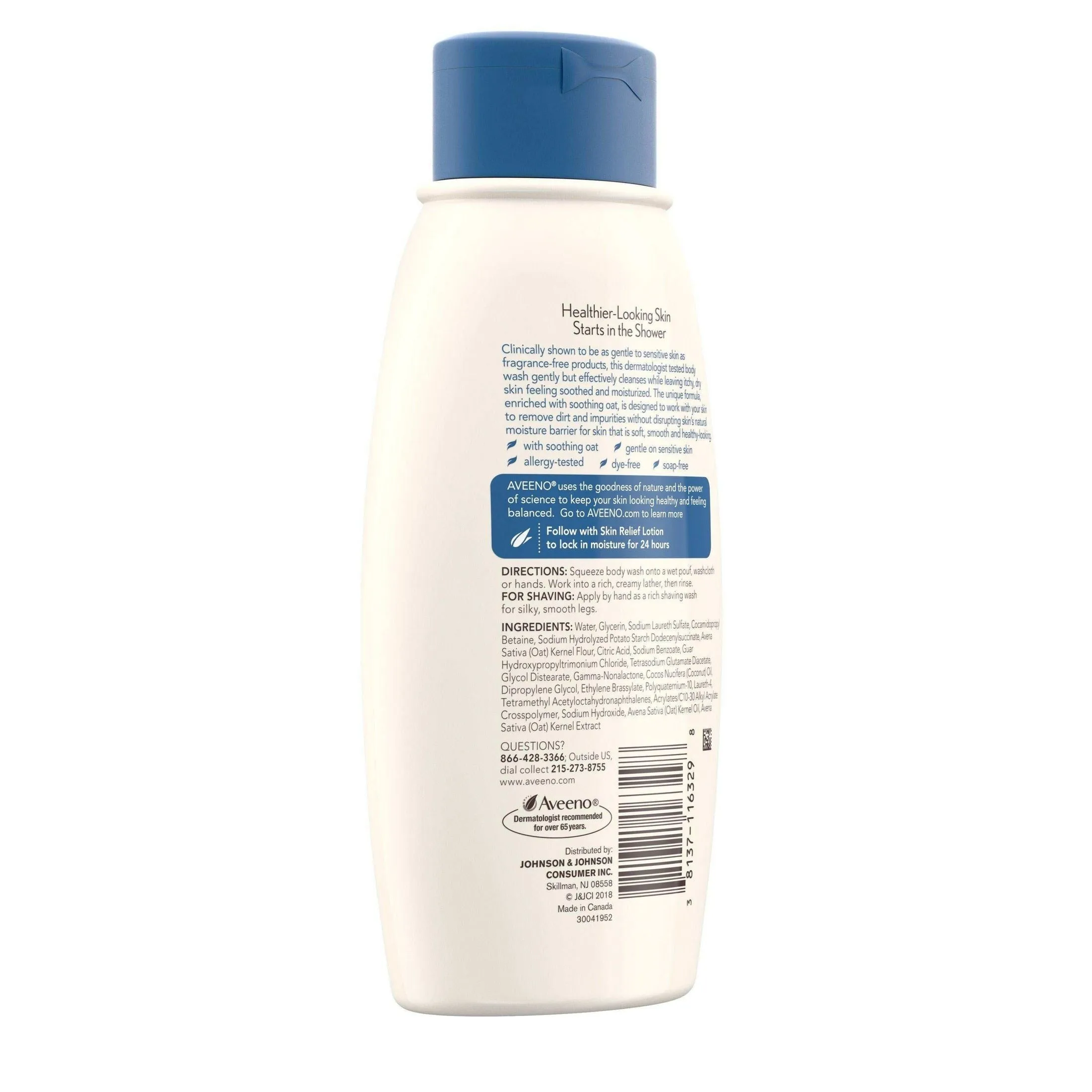 Aveeno Skin Relief Body Wash with Coconut Scent for Sensitive, Itchy, Dry Skin - 12oz