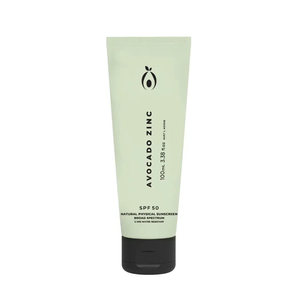 Avocado Zinc SPF 50 Natural Physical Sunscreen 100ml