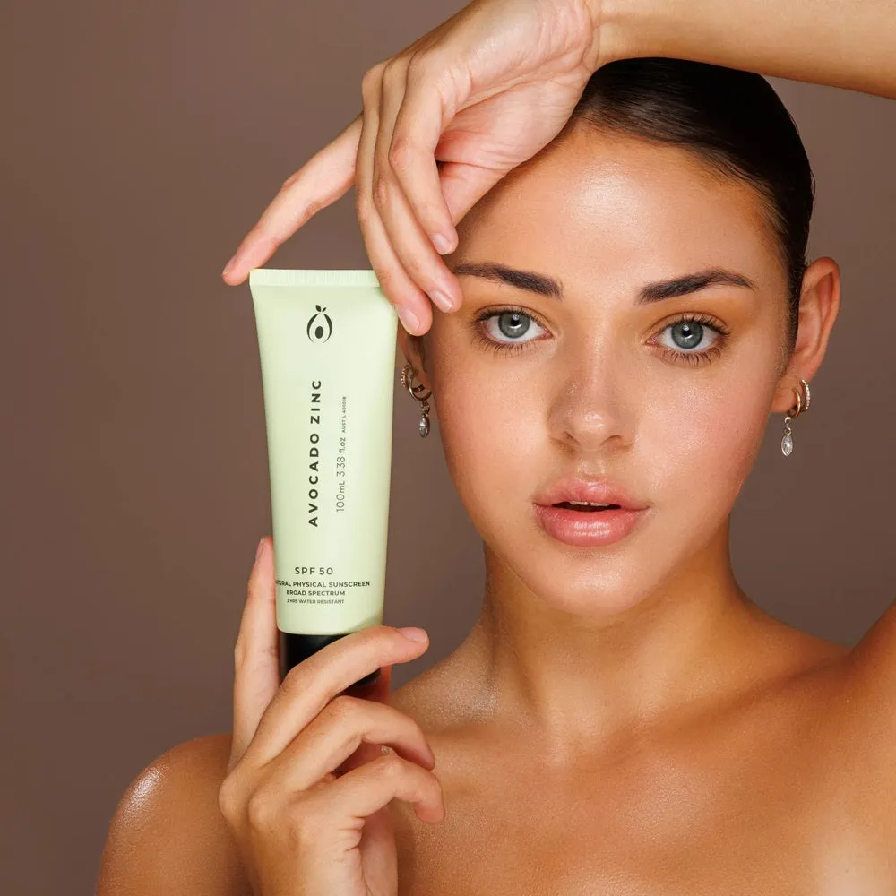 Avocado Zinc SPF 50 Natural Physical Sunscreen 100ml