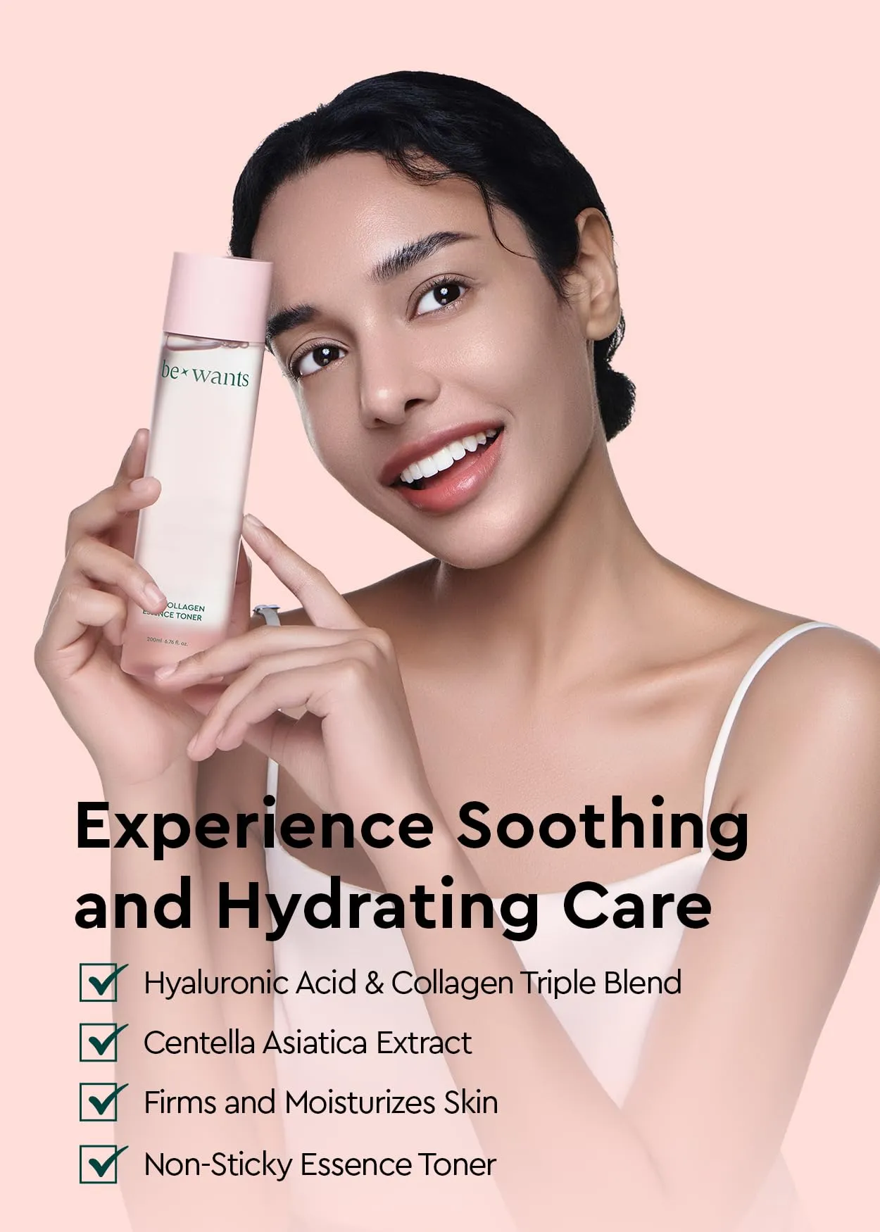 BE WANTS [K-Beauty] Bewants Hydrating Korean Essence Toner with 85% Centella Asiantica | Facial Toner for Sensitive Skin | moisturizing and skin soothing | Korean Skincare | 6.7 fl oz