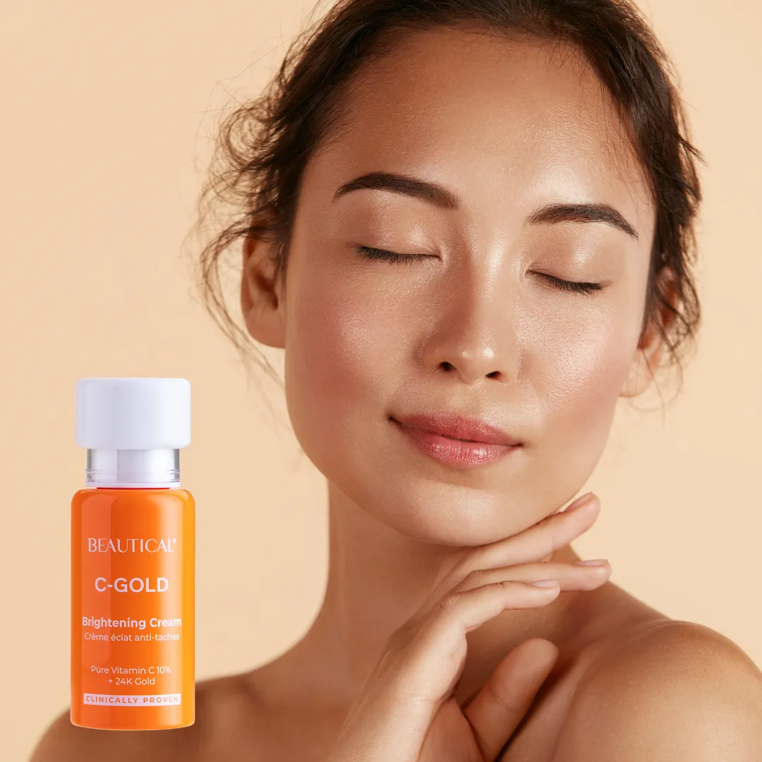 BEAUTICAL C-GOLD Brightening Cream - Anti-wrinkle, anti dark spots, moisturizing, anti aging, vitamin C cream - 15ml