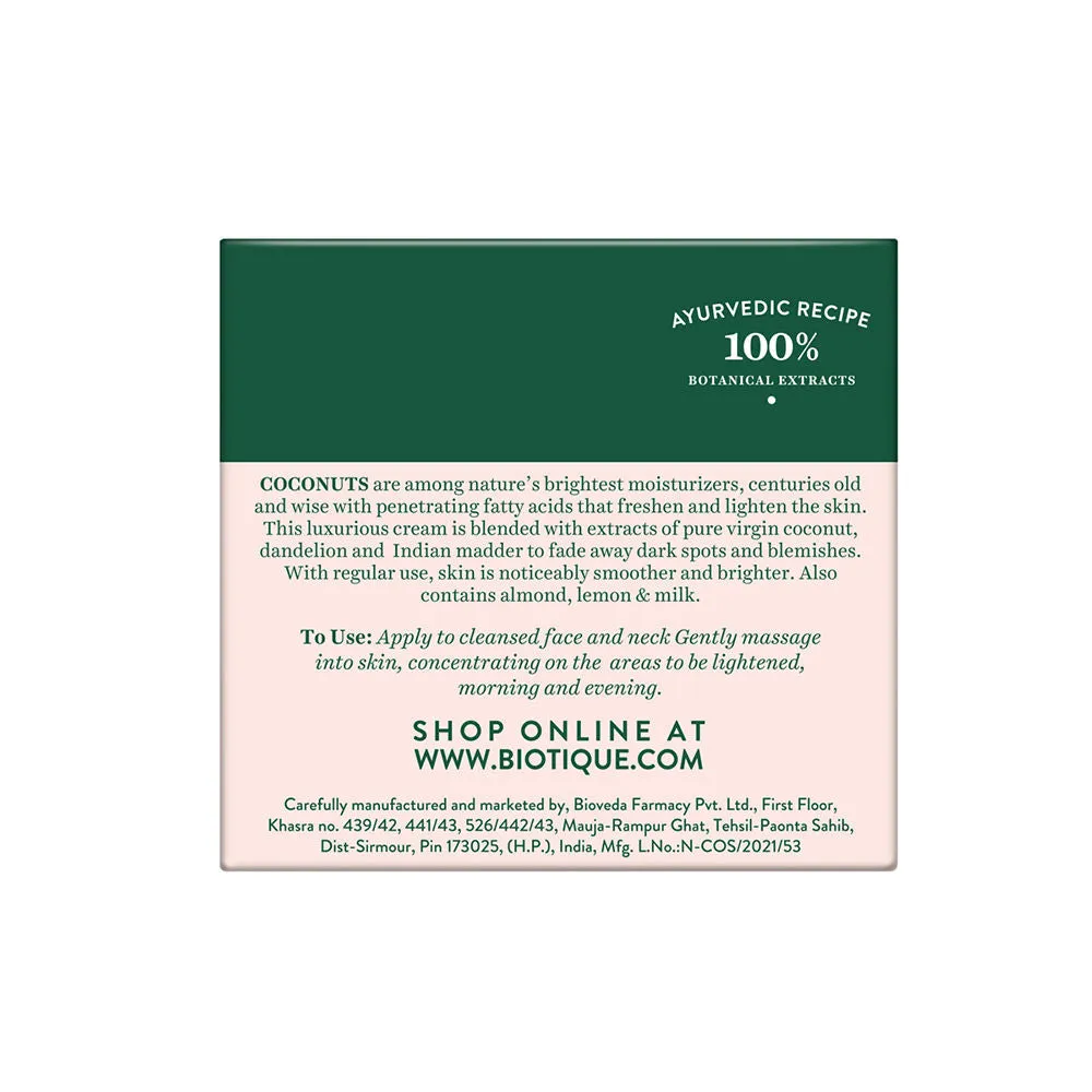 Biotique Coconut Brightening Instant Glow Cream (50gm)