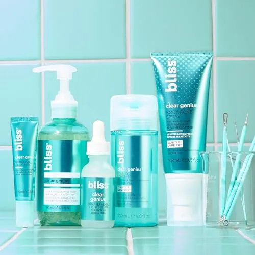 Bliss Pro Fab Foaming 2-In-1 Cleanser and Exfoliator with Bamboo Buffers - 17.2 Fl Oz - Oil-Free Gel Face Wash - Makeup Remover - Vegan & Cruelty Free
