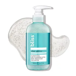Bliss Pro Fab Foaming 2-In-1 Cleanser and Exfoliator with Bamboo Buffers - 17.2 Fl Oz - Oil-Free Gel Face Wash - Makeup Remover - Vegan & Cruelty Free