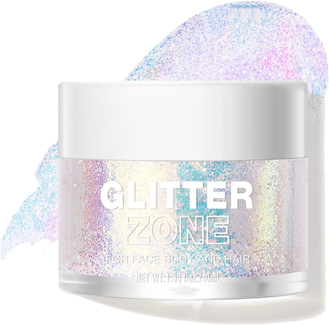 Body Glitter Gel,Holographic Face Glitter Gel for Body,Hair, Nail,Eyeshadow Glitter Makeup,Long Lasting Liquid Sequins Glitter for Festival Rave Party Accessories - 02 Sparkling Pink