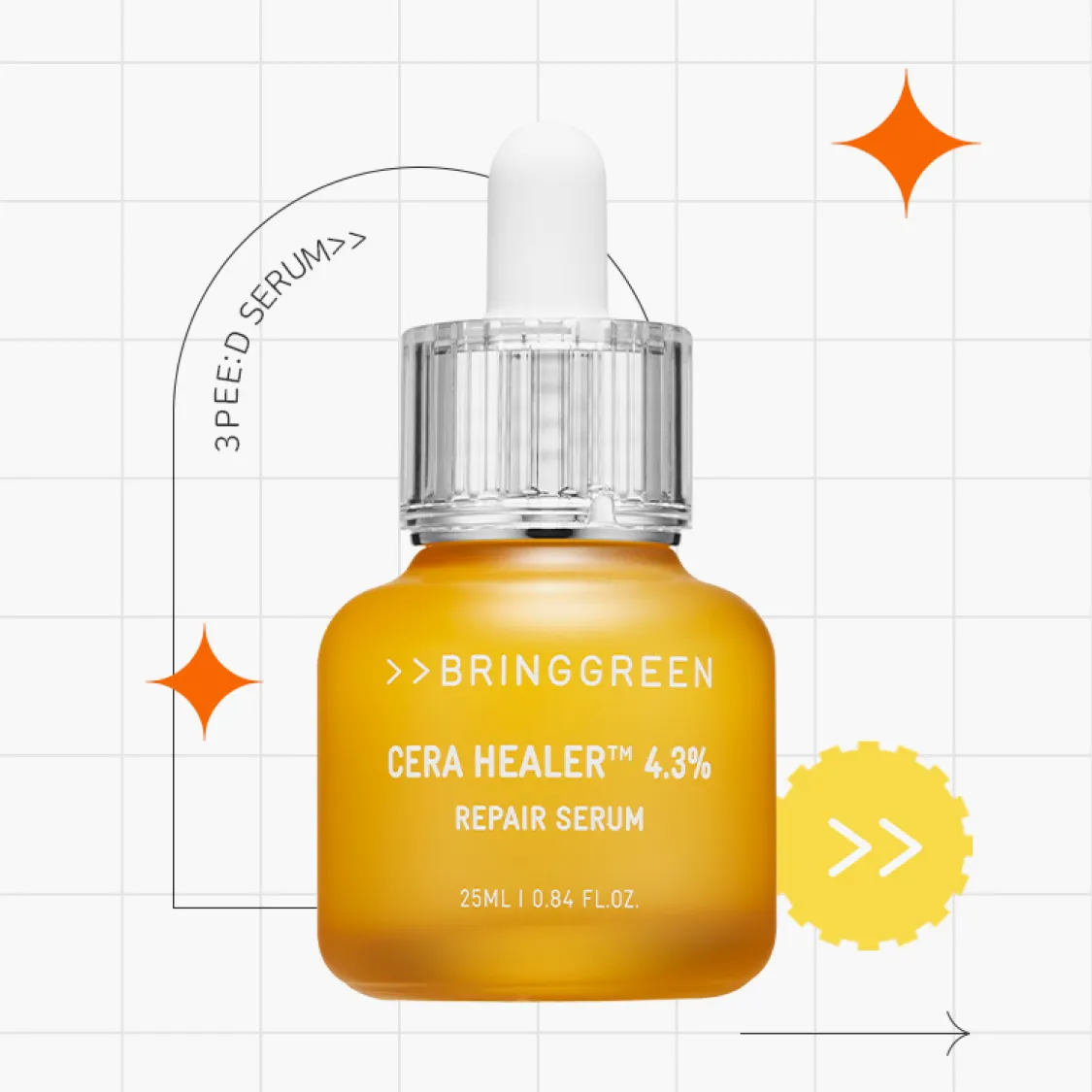 BRINGGREEN Cera Healer 4.3% Repair Serum ; 0.84 fl.oz / 25ml