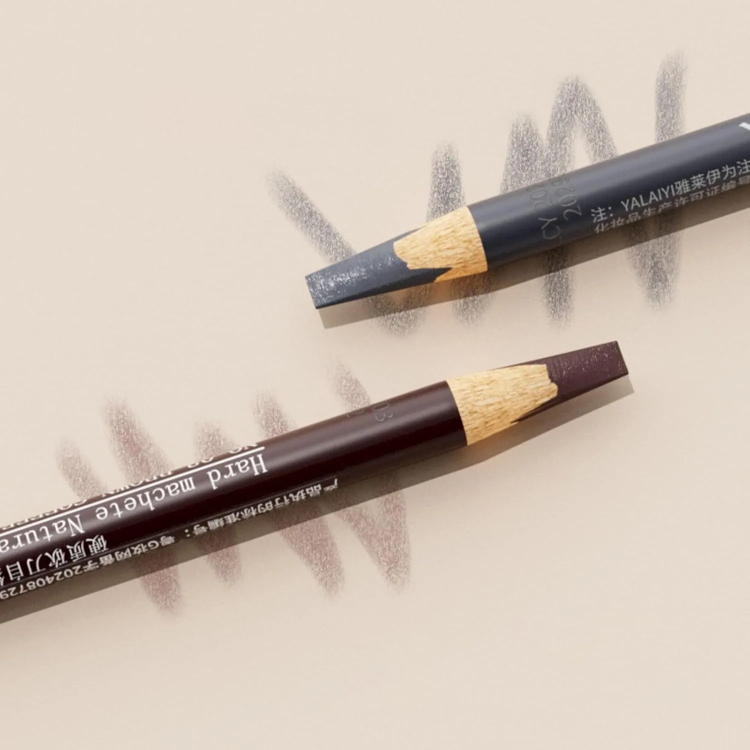 Brow Pencil Wooden Hard Core Eyebrow Pencils Eyebrow Pencil Black Eyebrow and Eyeliner Pencils and Sweat Proof Beginner Makeup Eyebrow Pencil Black Eyeliner Pencil Magnificent (C, One Size)