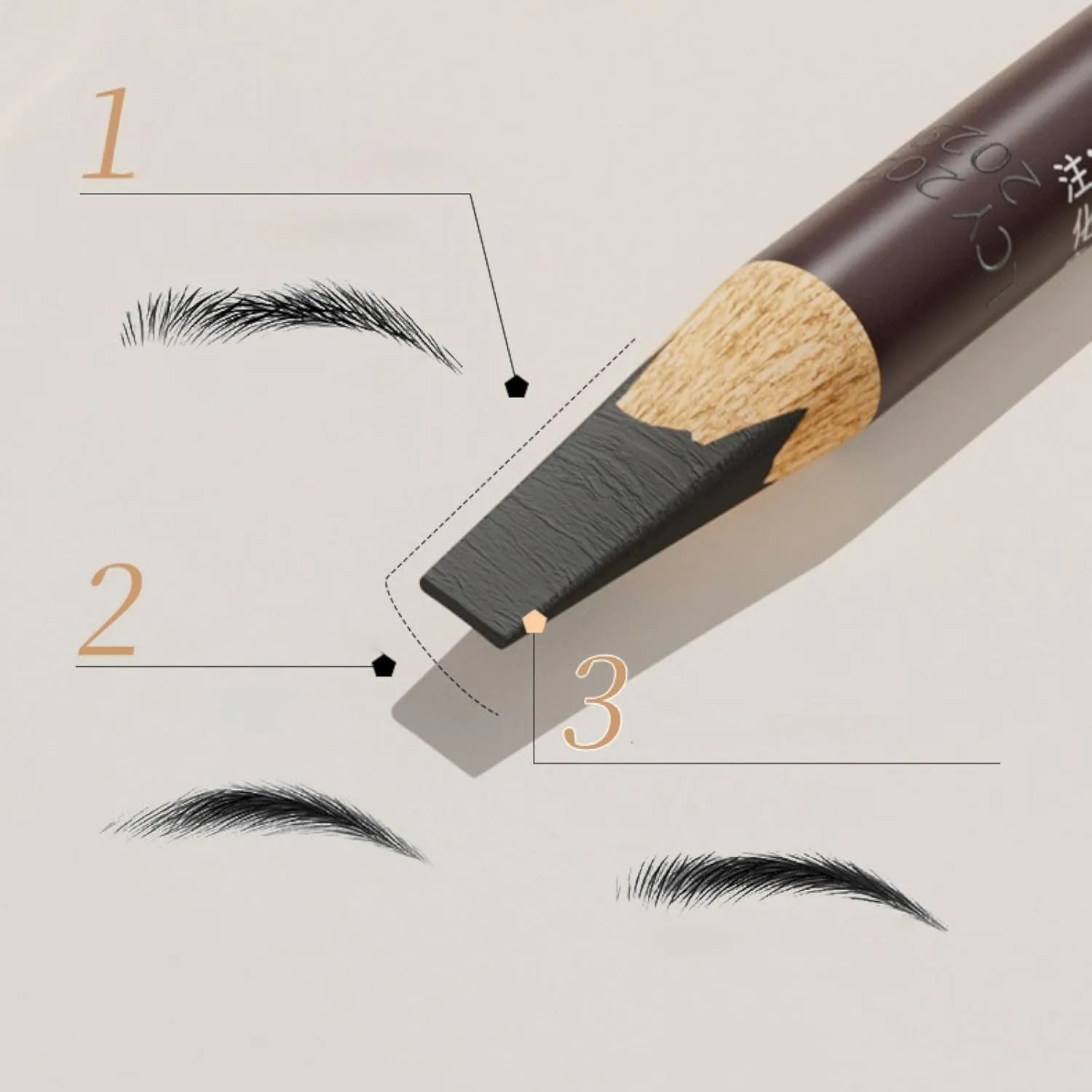 Brow Pencil Wooden Hard Core Eyebrow Pencils Eyebrow Pencil Black Eyebrow and Eyeliner Pencils and Sweat Proof Beginner Makeup Eyebrow Pencil Black Eyeliner Pencil Magnificent (C, One Size)