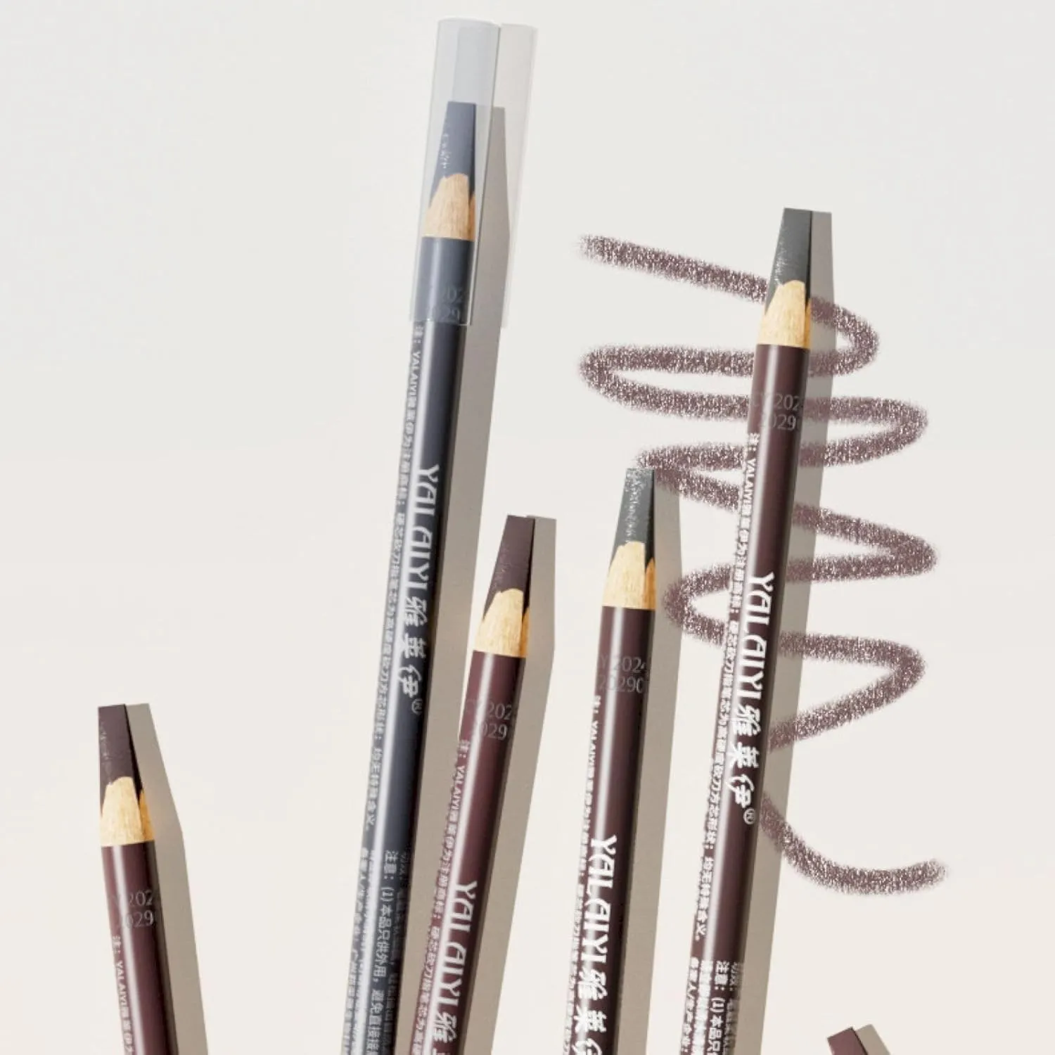 Brow Pencil Wooden Hard Core Eyebrow Pencils Eyebrow Pencil Black Eyebrow and Eyeliner Pencils and Sweat Proof Beginner Makeup Eyebrow Pencil Black Eyeliner Pencil Magnificent (C, One Size)