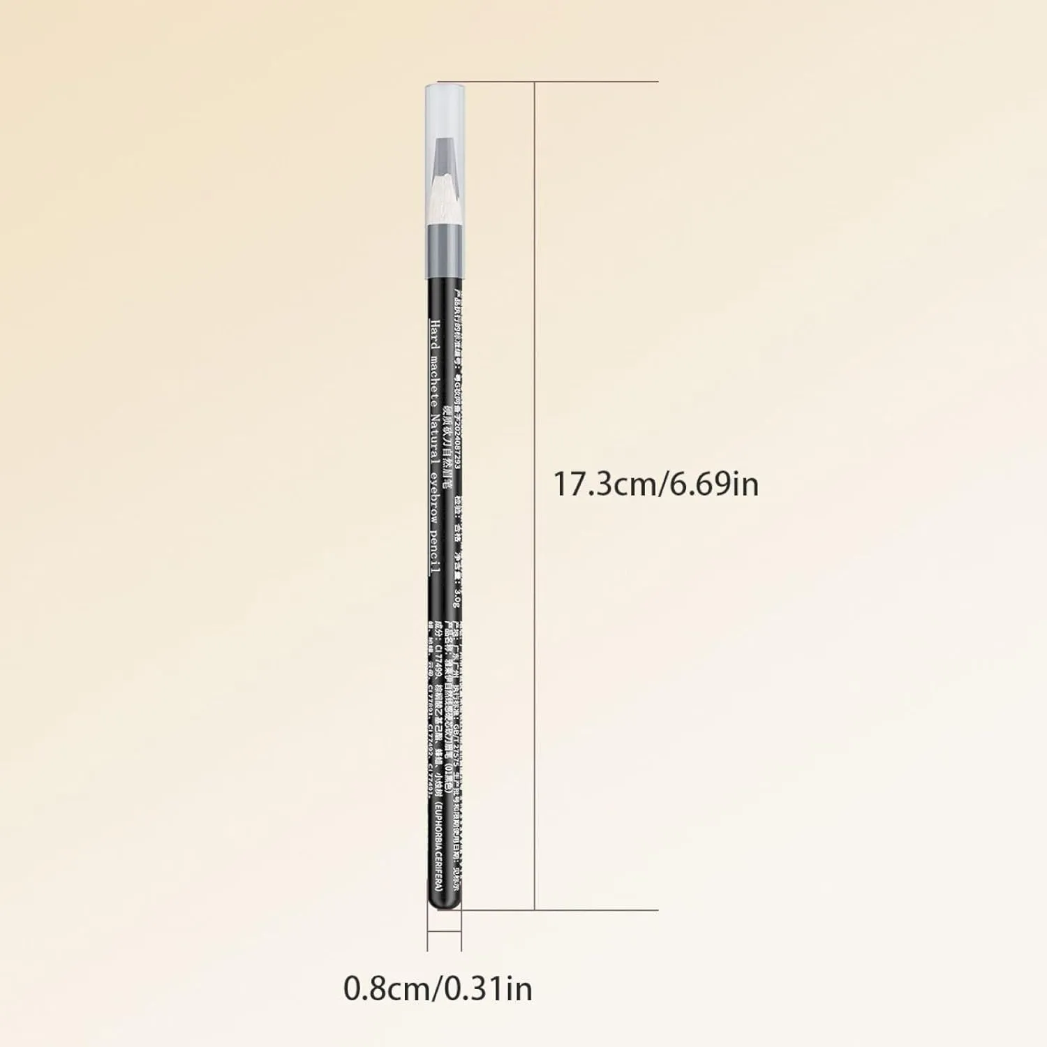Brow Pencil Wooden Hard Core Eyebrow Pencils Eyebrow Pencil Black Eyebrow and Eyeliner Pencils and Sweat Proof Beginner Makeup Eyebrow Pencil Black Eyeliner Pencil Magnificent (C, One Size)