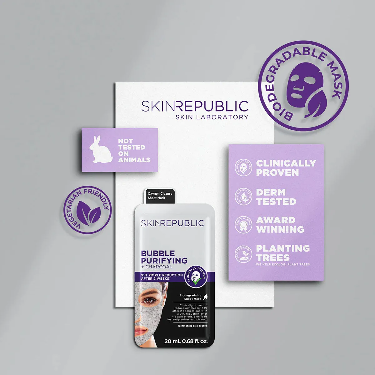 Bubble Purifying   Charcoal Face Sheet Mask