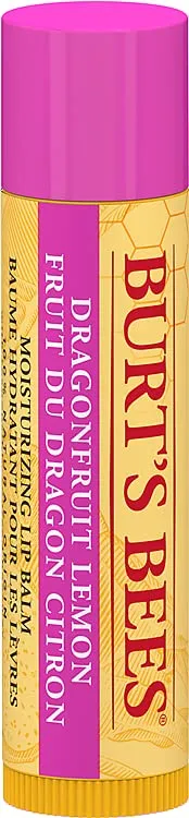 Burt's Bees® 100% Natural Origin Moisturizing Lip Balm, Dragonfruit Lemon with Beeswax & Fruit Extracts, Blister