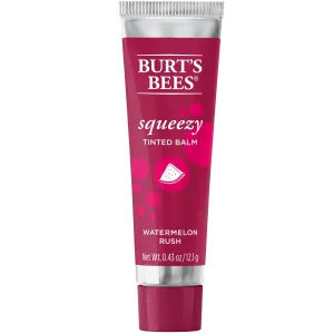 Burt's Bees 100% Natural Origin Squeezy Tinted Lip Balm, Watermelon Rush, 0.43 Ounce Squeeze Tube
