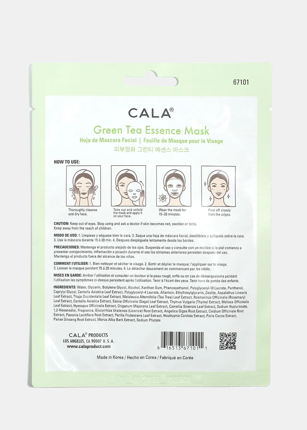 Cala Green Tea Essence Mask