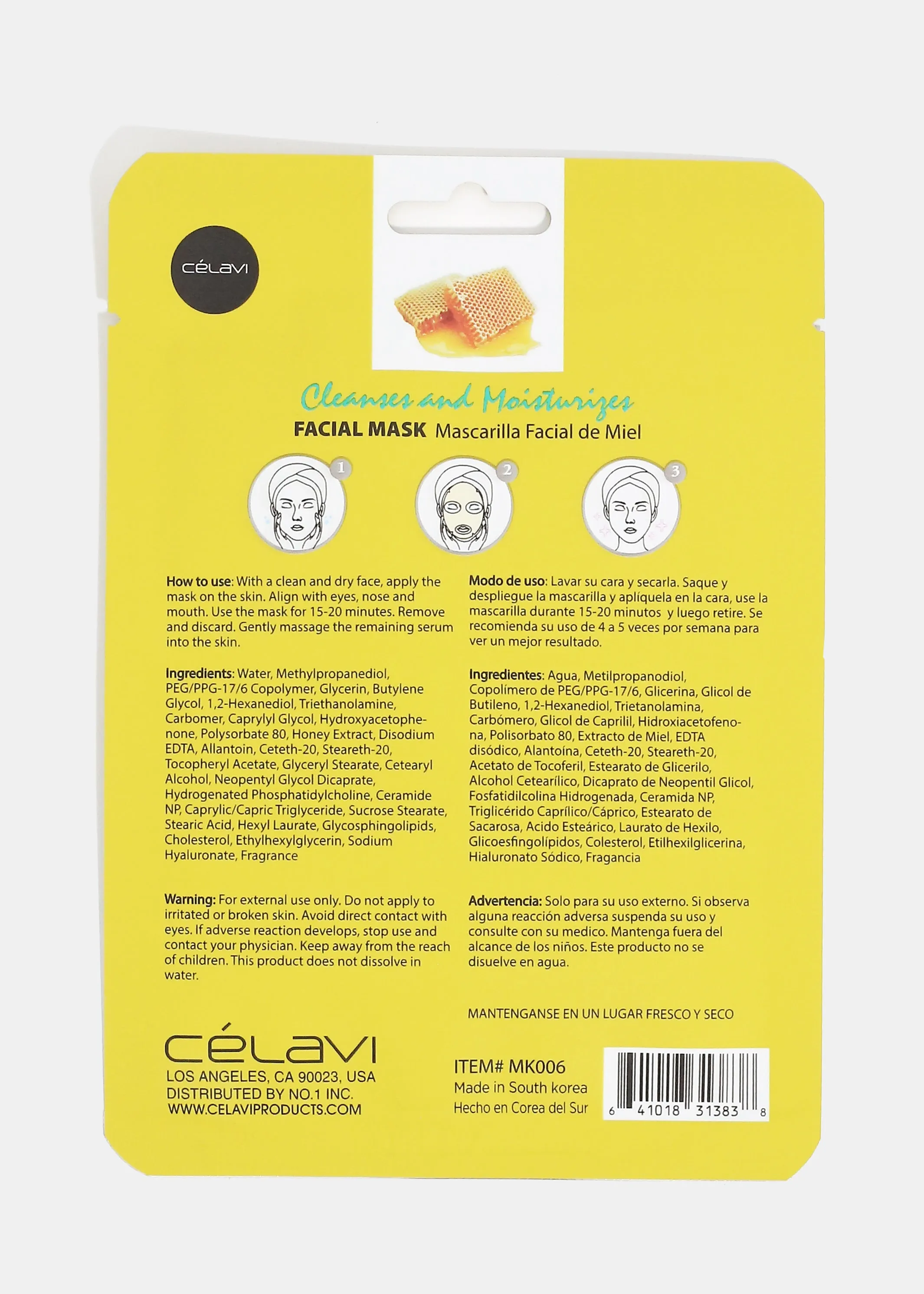 Celavi Honey Sheet Mask