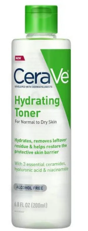 Cerave Hydrating Toner With Hyaluronic Acid And Niacinamide  6.8oz/200ml New