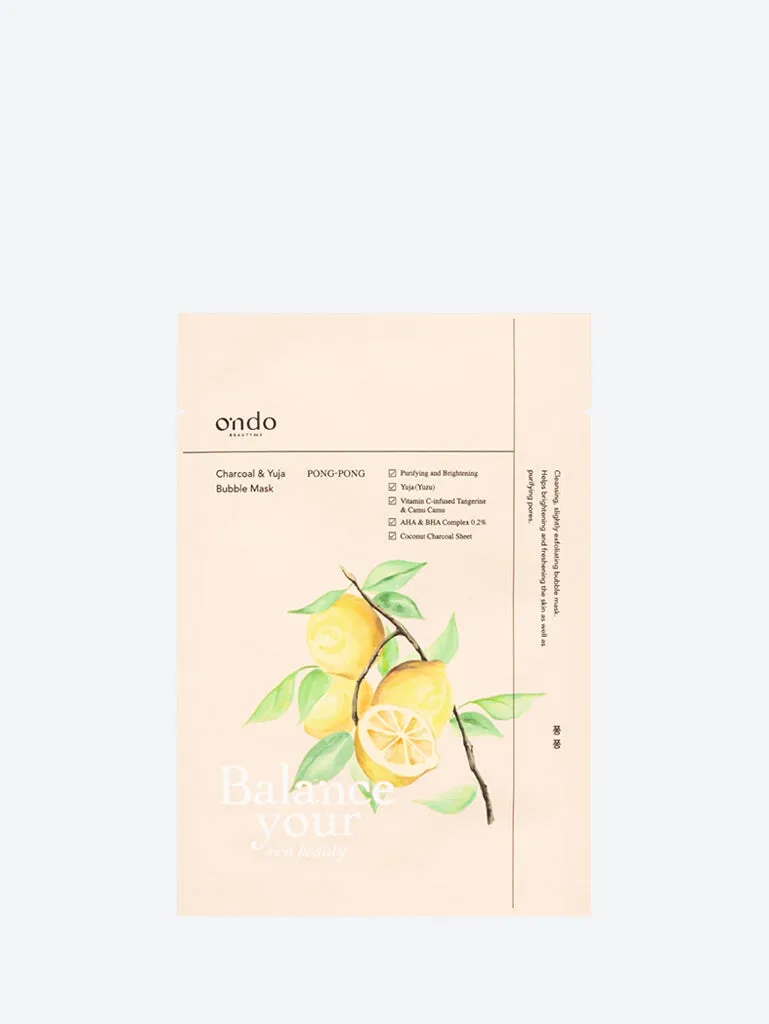 Charcoal and yuja bubble mask