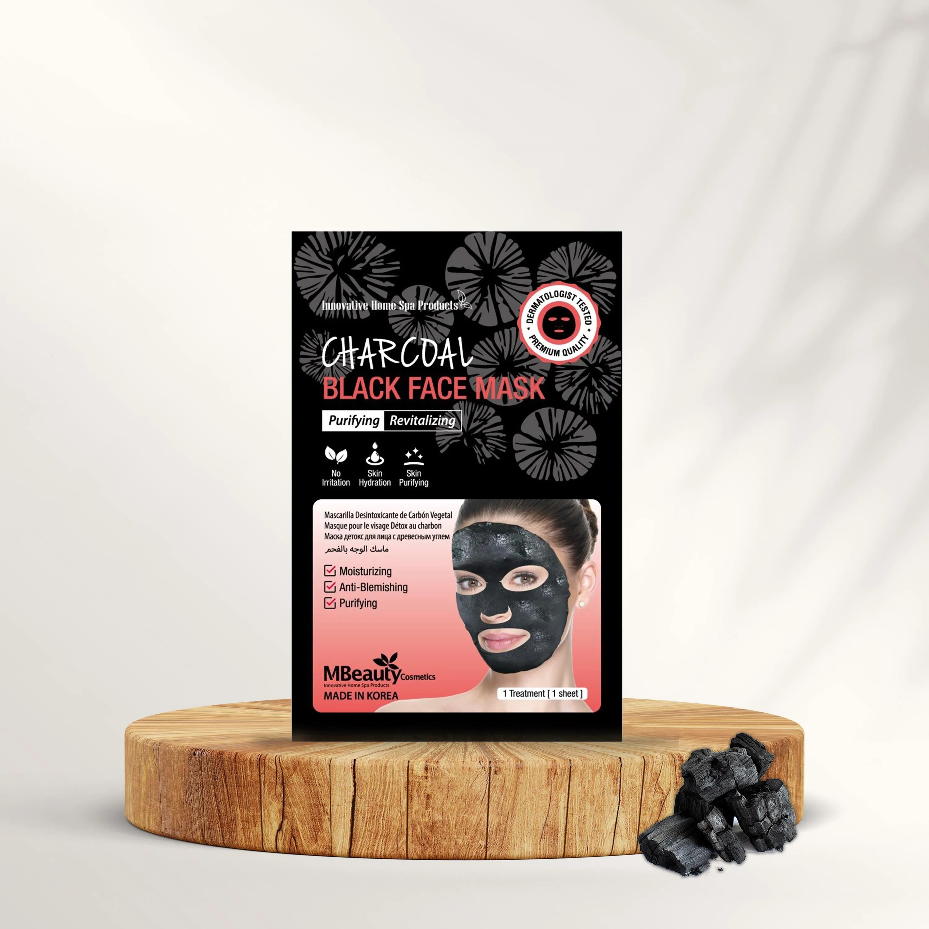 CHARCOAL BLACK FACE MASK (D)