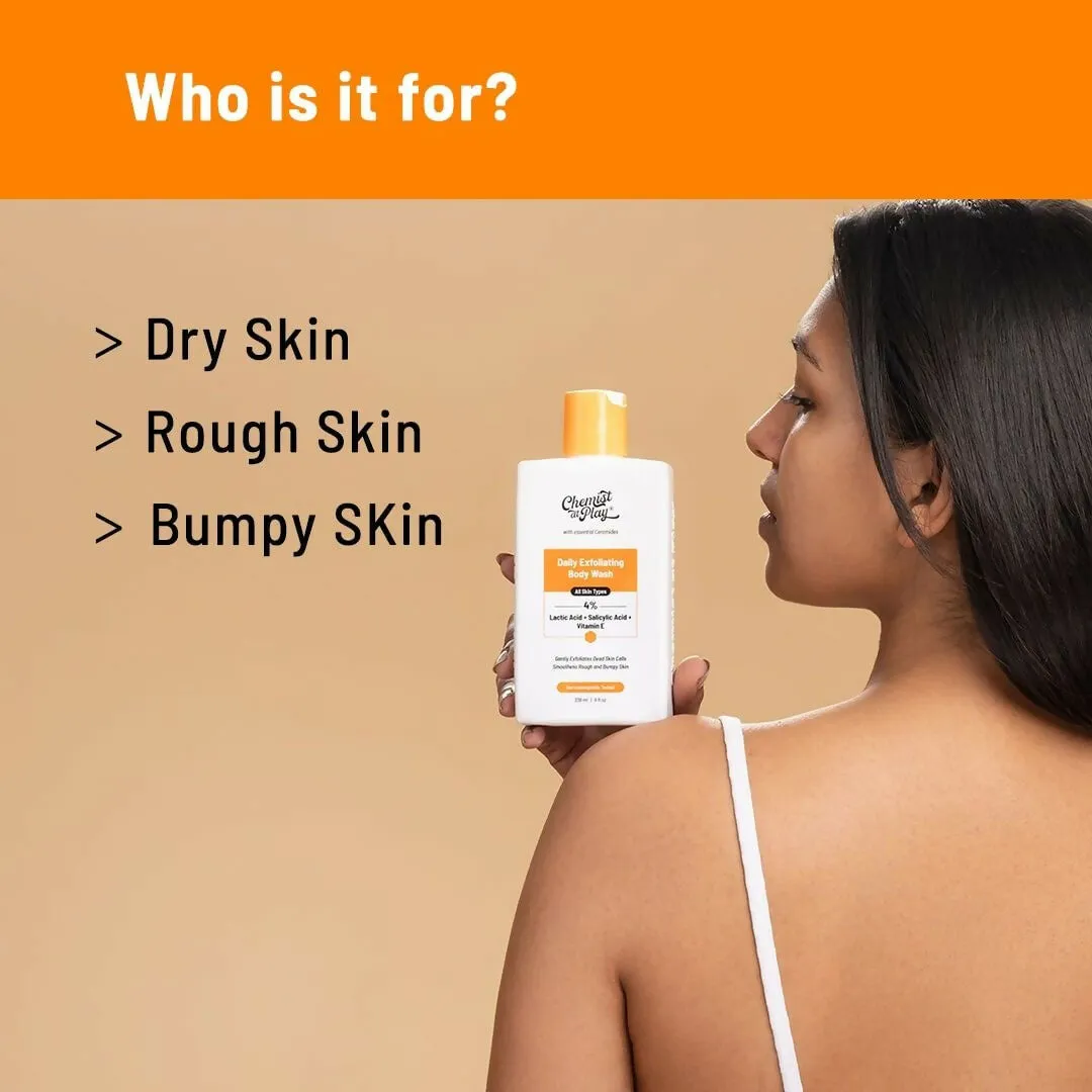 Chemist At Play Exfoliating Body Wash   Exfoliating Body Scrub For Tan Removal Combo