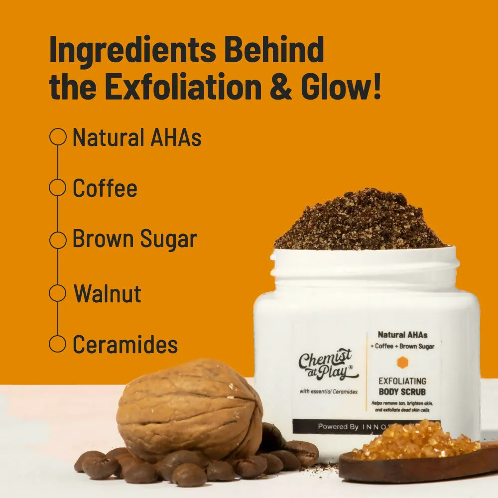 Chemist At Play Exfoliating Body Wash   Exfoliating Body Scrub For Tan Removal Combo