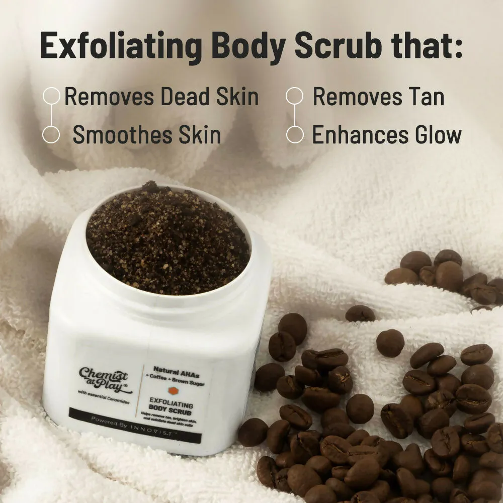 Chemist At Play Exfoliating Body Wash   Exfoliating Body Scrub For Tan Removal Combo