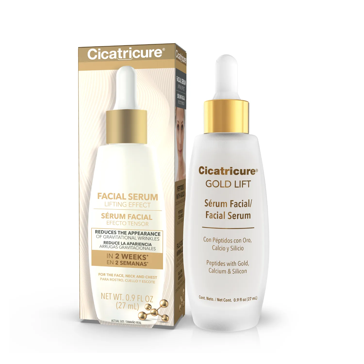 Cicatricure Gold Lift for Gravitational Wrinkles Facial Serum - 0.9 Fl Oz (27 ml) - Case of 12