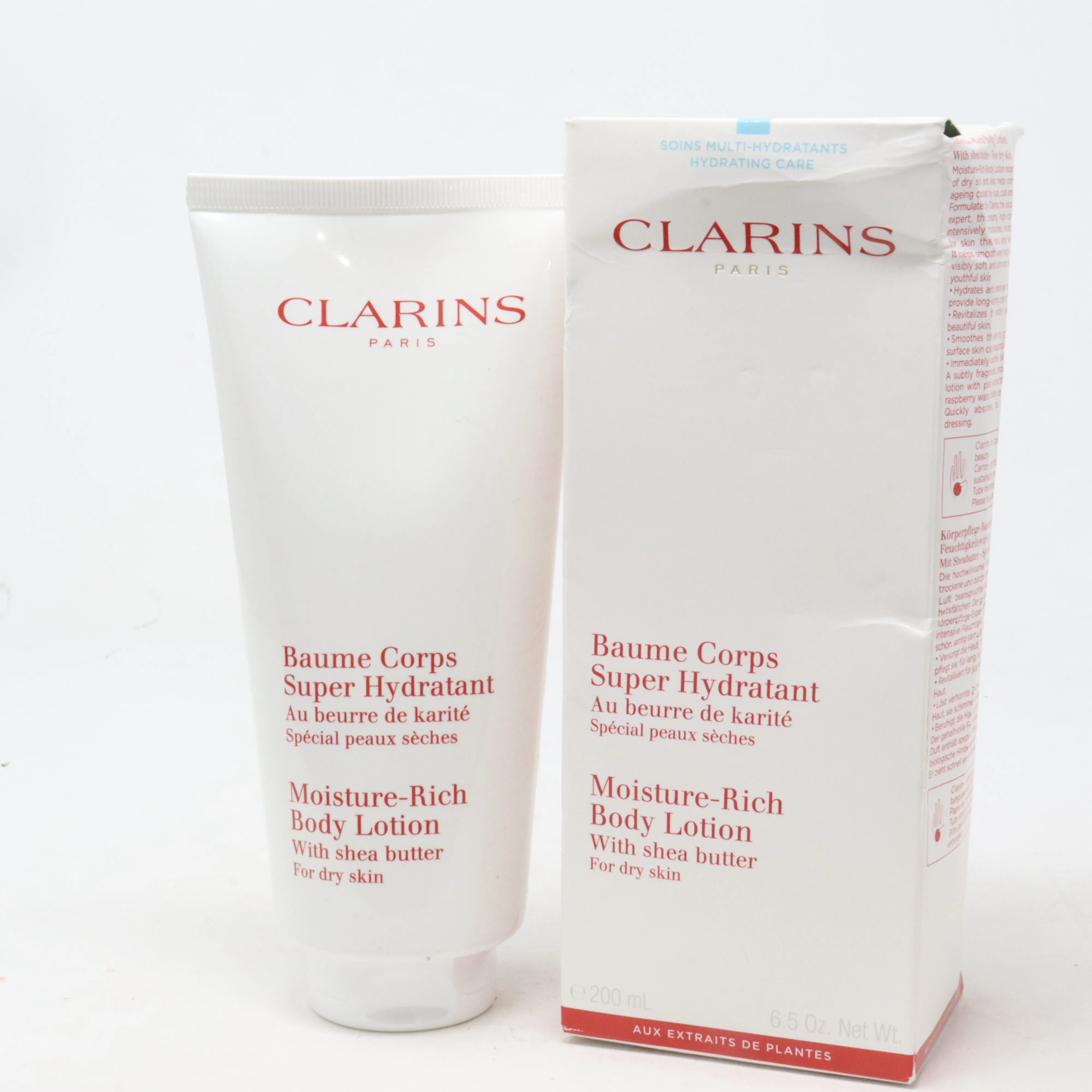 Clarins Moisture-Rich Body Lotion  6.5oz/200ml New With Box