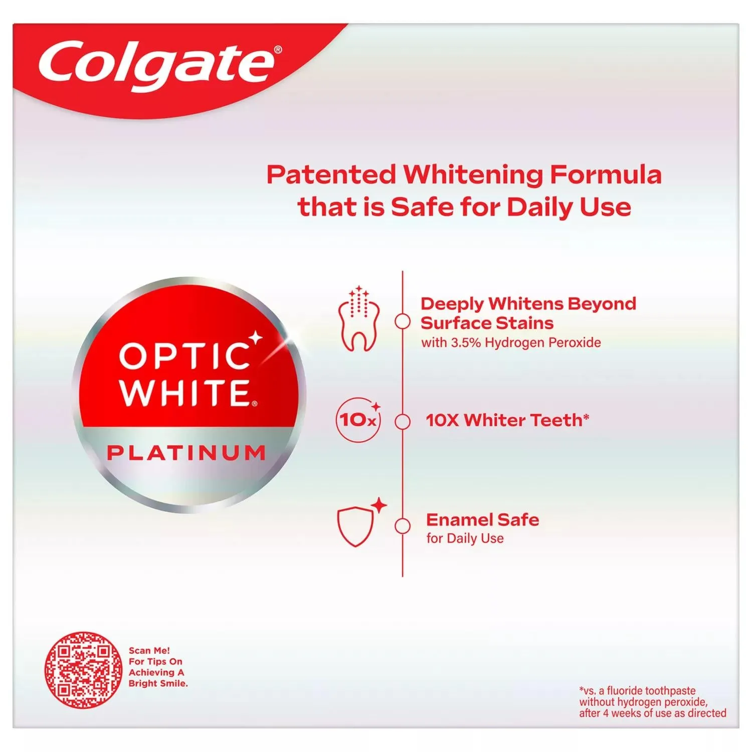Colgate Optic White Platinum Teeth Whitening Toothpaste, 4.1 oz., 4 pk.
