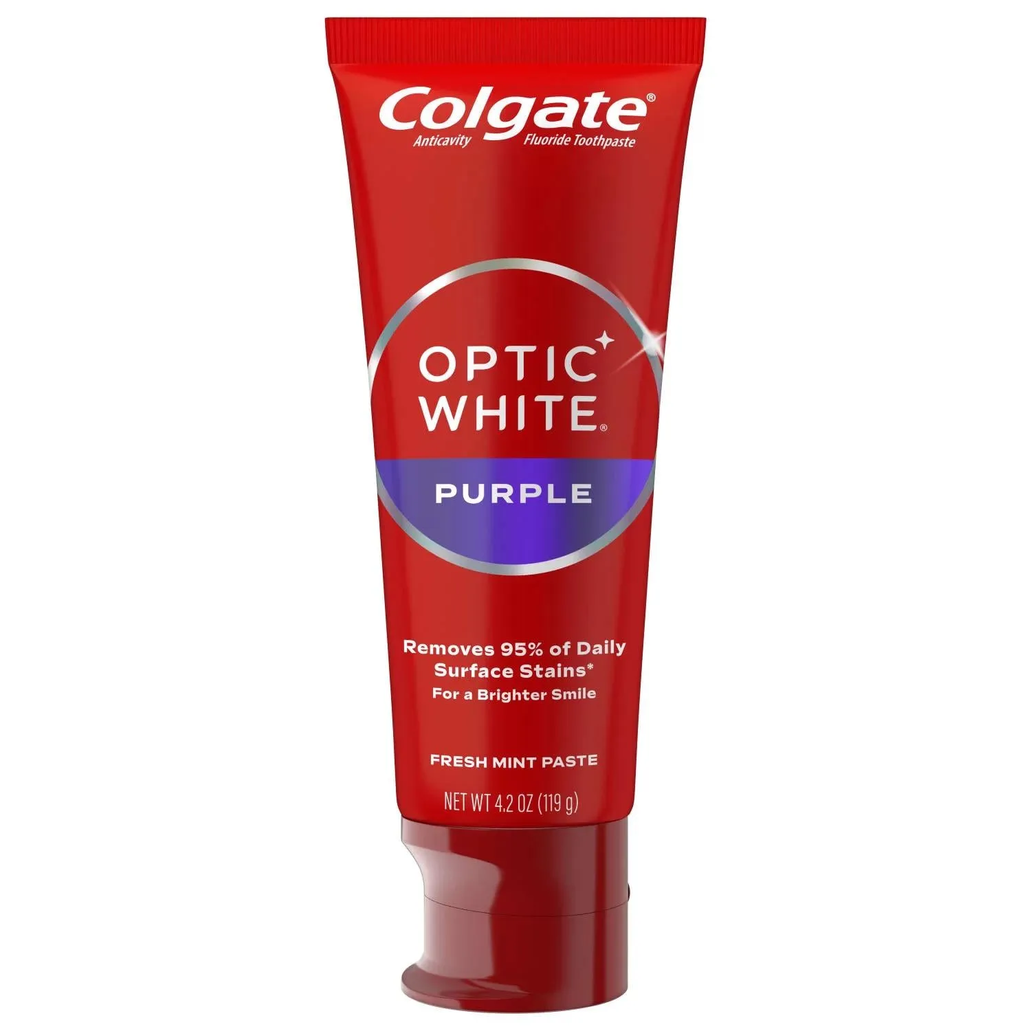Colgate Optic White Purple Whitening Toothpaste, 4.2 oz., 4 pk.