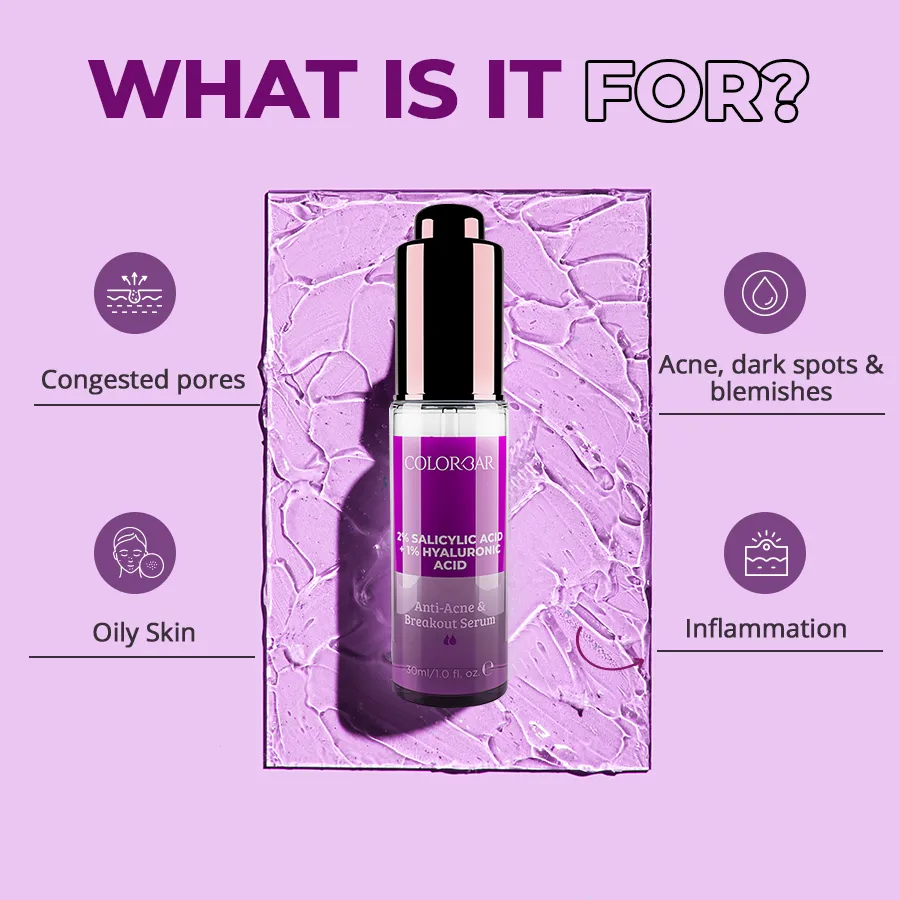 Colorbar Serum 2%Salicylic Acid   1% Hyaluronic Acid